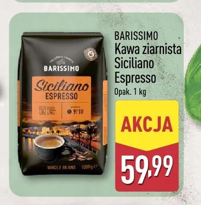 Kawa ziarnista Siciliano Espresso Barissimo promocja w Aldi