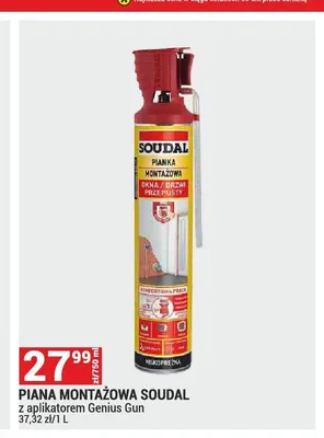 Piana montażowa Soudal Genius Gun promocja w Merkury Market