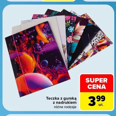 Teczka z gumką z nadrukiem promocja w Carrefour