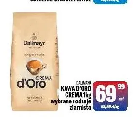 Kawa ziarnista Dallmayr d'Oro Crema promocja w Tomi Markt
