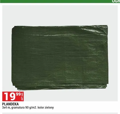 Plandeka 3x4 m 90 g/m2 zielona promocja w Merkury Market