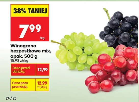 Winogrona bezpestkowe miks promocja w Biedronka