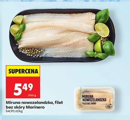 Miruna nowozelandzka filet bez skóry Marinero promocja w Biedronka