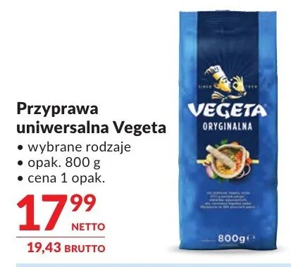 Przyprawa uniwersalna Vegeta wybrane rodzaje promocja w Makro