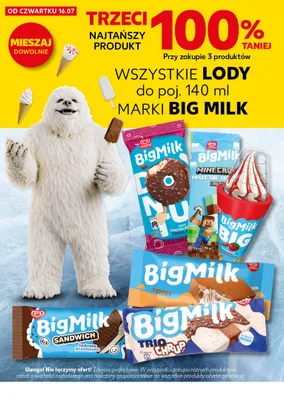Lody Big Milk Sandwich promocja w Kaufland