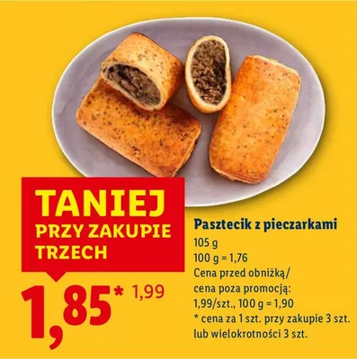 Pasztecik z pieczarkami promocja w Lidl