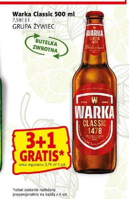 Piwo Warka Classic promocja w Prim Market