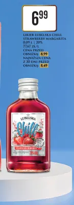Likier Lubelska Chill Strawberry Margarita 20% promocja w Dino