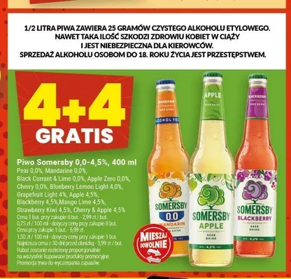 Piwo Somersby Cherry & Apple 4,5% promocja w Twój Market