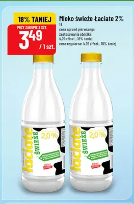 Mleko świeże Łaciate 2% promocja w POLOmarket