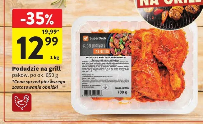 Podudzie na grill SuperDrob promocja w Intermarche