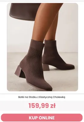 Botki na stożku z elastyczną cholewką Renee promocja w Renee