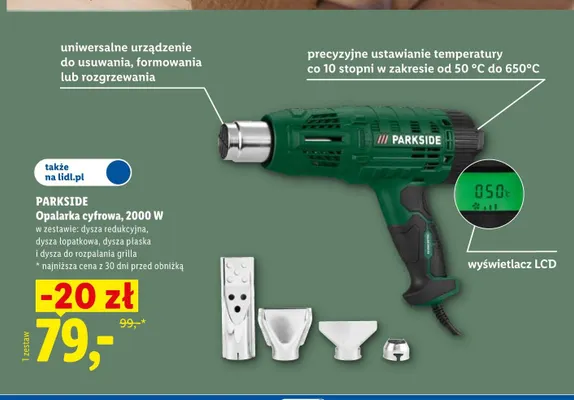 Opalarka cyfrowa Parkside promocja w Lidl
