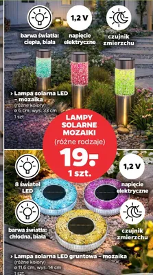 Lampa solarna LED - mozaika promocja w Netto