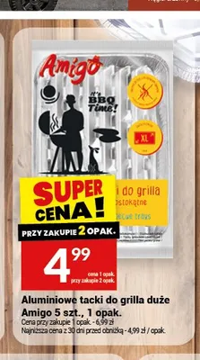 Aluminiowe tacki do grilla duże Amigo 5-pak promocja w Twój Market