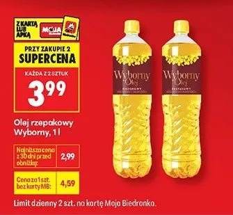 Olej rzepakowy promocja w Biedronka