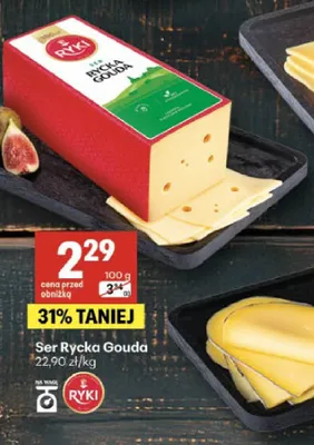 Ser Rycka Gouda Ryki promocja w Delikatesy Centrum