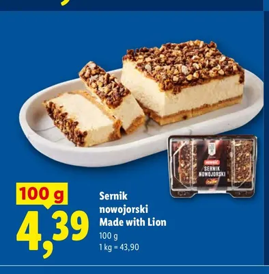 Sernik nowojorski Made with Lion promocja w Lidl