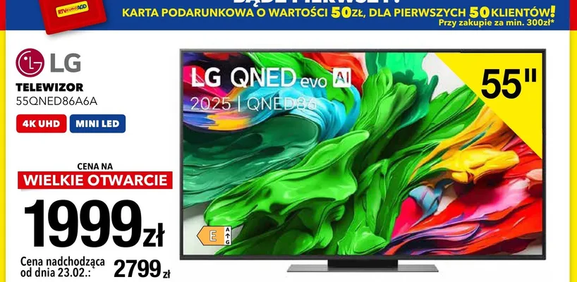 Telewizor 55QNED86A6A 55" promocja w RTV EURO AGD