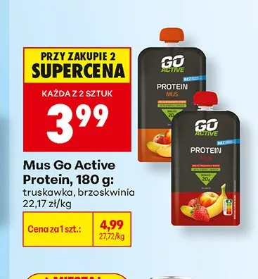 Mus Go Active Protein truskawka promocja w Biedronka