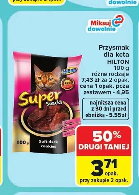 Przysmak dla kota Hilton promocja w Carrefour Market
