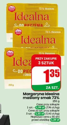 Margaryna Idealna maślany smak 73% promocja w Dino