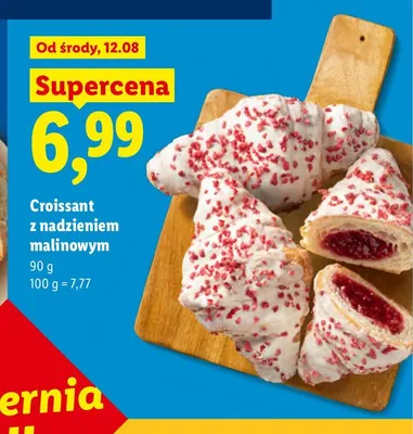 Croissant z nadzieniem malinowym promocja w Lidl