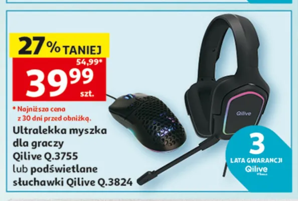 Podświetlane słuchawki Qilive Q.3824 promocja w Auchan