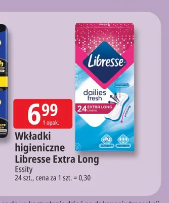 Wkładki higieniczne Libresse Extra Long promocja w Leclerc