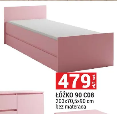 Łóżko 90 C08 203x70,5x90cm bez materaca promocja w Merkury Market