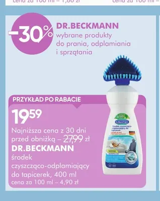 Środek czyszcząco-odplamiający do tapicerek Dr.Beckmann promocja w Super-Pharm