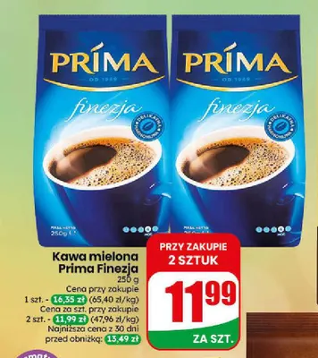 Kawa mielona Prima Finezja promocja w Dino