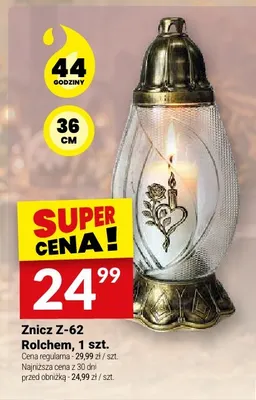Znicz Z-62 Rolchem 36 cm promocja w Twój Market