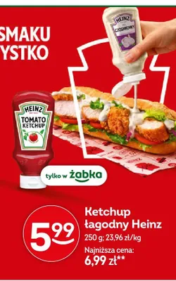 Ketchup łagodny Heinz promocja w Żabka