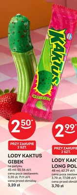 Lody Kaktus Gibek na patyku promocja w Żabka