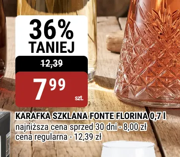 Karafka szklana Fonte Florina 0,7 l promocja w bi1