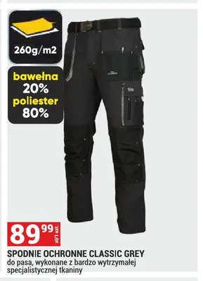 Spodnie ochronne Classic Grey do pasa promocja w Merkury Market