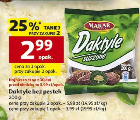 Daktyle bez pestek promocja w Auchan