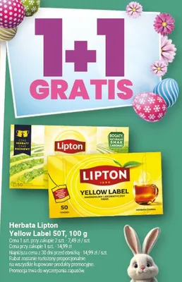 Herbata Lipton Yellow Label promocja w Twój Market