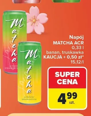 Napój Matcha ACR bananowy promocja w Carrefour