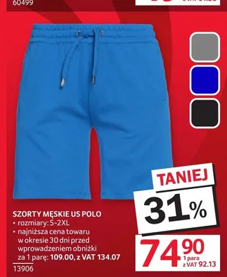 Szorty męskie US Polo promocja w Selgros