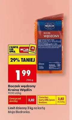 Boczek wędzony Kraina Wędlin promocja w Biedronka