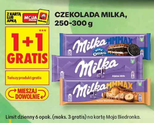Czekolada Milka Oreo MMMAX promocja w Biedronka