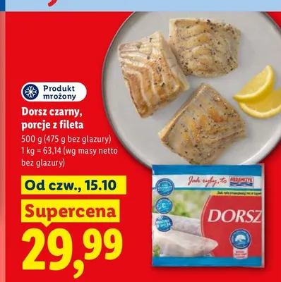 Dorsz czarny porcje z fileta Abramczyk promocja w Lidl