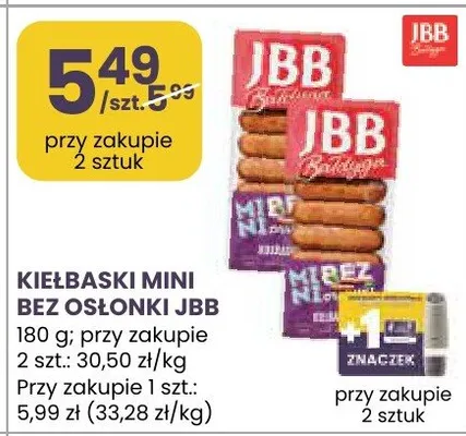 Kiełbaski mini bez osłonki JBB promocja w Stokrotka