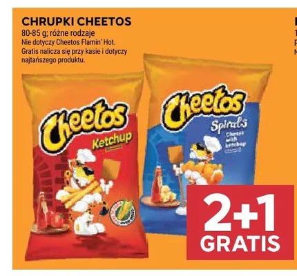 Chrupki Cheetos Ketchup promocja w Stokrotka