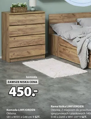 Rama łóżka Limfjorden okleina z miejscem do przechowywania promocja w Jysk