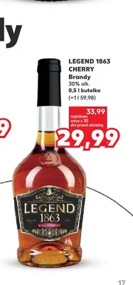 Brandy Legend 1863 Wild Cherry promocja w Kaufland