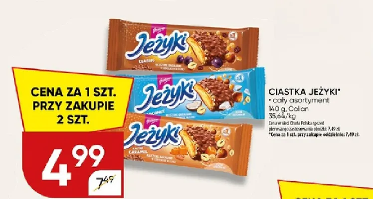 Ciastka Jeżyki Caramel promocja w Chata Polska