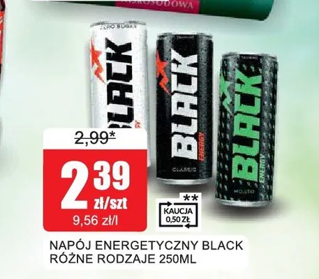 Napój energetyczny Black Zero Sugar promocja w Bingo
